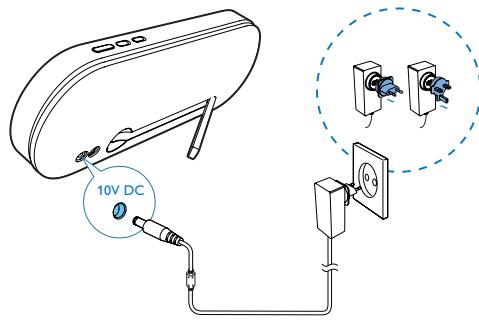 PHILIPS DS7580 - Reliez l'adaptateur secteur à : - 1