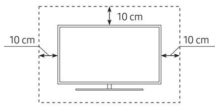 SAMSUNG QE55Q700T - QE65Q700T - Fornecimento de ventilação adequada para o televisor - 1