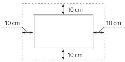 SAMSUNG QE55Q700T - QE65Q700T - Fornecimento de ventilação adequada para o televisor - 2