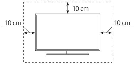 SAMSUNG QE55Q700T - QE65Q700T - Sikre egnet ventilasjon rundt TV-en - 1