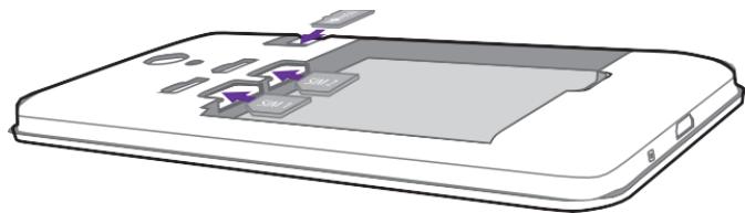 TP-LINK Y50 - Insérez les cartes micro-sim et la carte microsd (optionnel) - 1