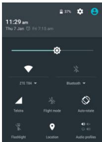 ZTE BLADE L5 PLUS - Quick Settings Panel - 1