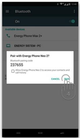 ENERGY SISTEM PHONE MAX 3+ - Configuration Bluetooth - 3
