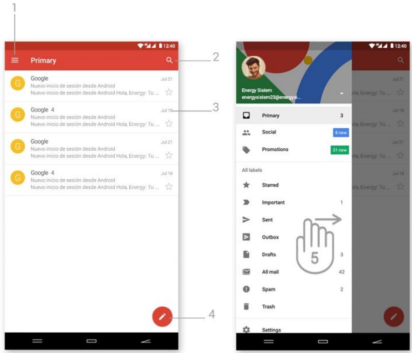 ENERGY SISTEM PHONE MAX 3+ - Gestion des e-mails - 1