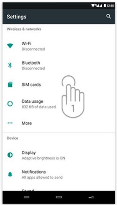 ENERGY SISTEM PHONE MAX 3+ - Configuration de la carte SIM - 1