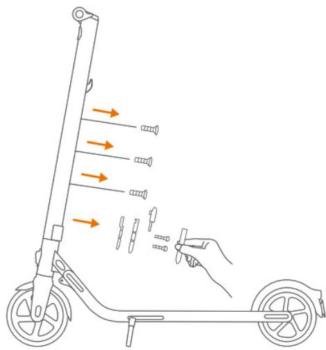 NINEBOT BY SEGWAY KICKTROTTINETTE E45E - Installing a Second Battery Pack (optional) - 1