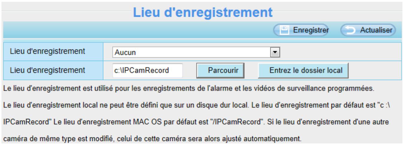 FOSCAM FI9821P - Lieu d'enregistrement - 1