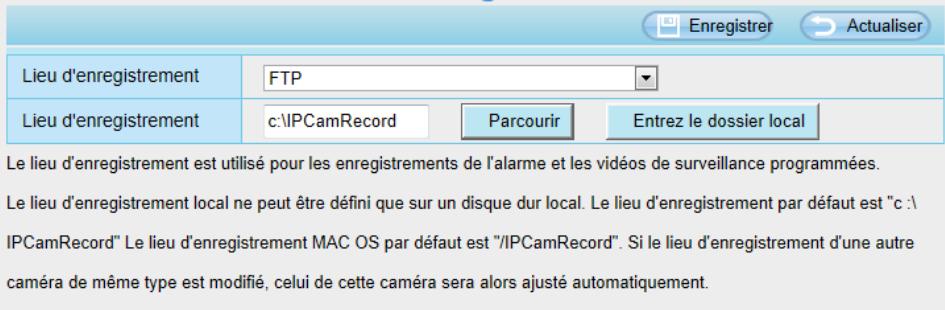 FOSCAM FI9821P - Lieu d'enregistrement - 1