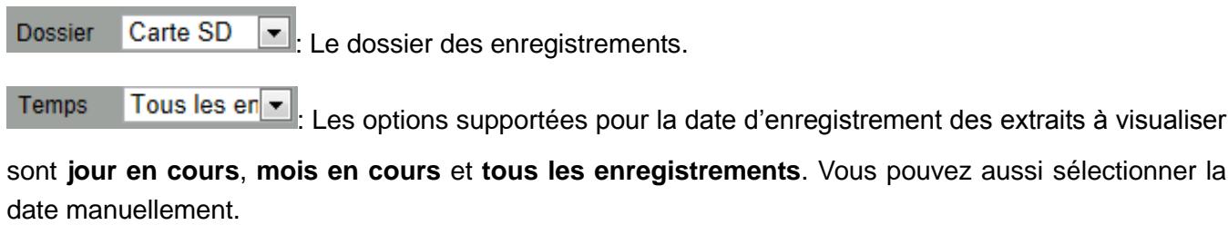 FOSCAM FI9821P - Section 1 Spécifiez la date et le type des enregistrements - 1