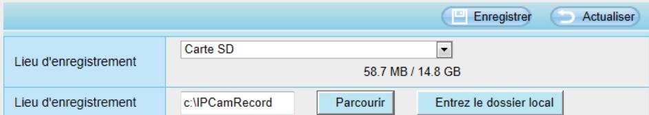 FOSCAM FI9821P - Lieu d'enregistrement - 1