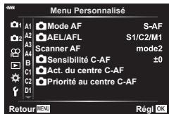 OLYMPUS E-M5 MKIII - Menu personnalisé - 1