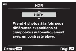 OLYMPUS E-M5 MKIII - Prendre des images HDR (high dynamic range - plage dynamique élevé) - 2