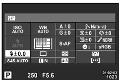 OLYMPUS E-M1 MARK III  -  E-M1 MKIII - Réglage du rendement du flash (commande d'intensité du flash) - 1