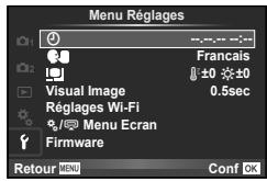 OLYMPUS E-M1 MARK III  -  E-M1 MKIII - Utilisation du menu de configuration - 1