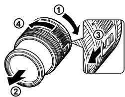 OLYMPUS E-M1 MARK III  -  E-M1 MKIII - Retrait de l'objectif de l'appareil photo - 1