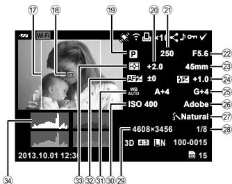OLYMPUS E-M1 MARK III  -  E-M1 MKIII - Informations de lecture d'image - 2