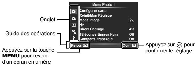 OLYMPUS E-M1 MARK III  -  E-M1 MKIII - Opérations de menu de base - 1
