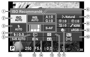 OLYMPUS E-M1 MARK III  -  E-M1 MKIII - Grand écran de contrôle LV - 1