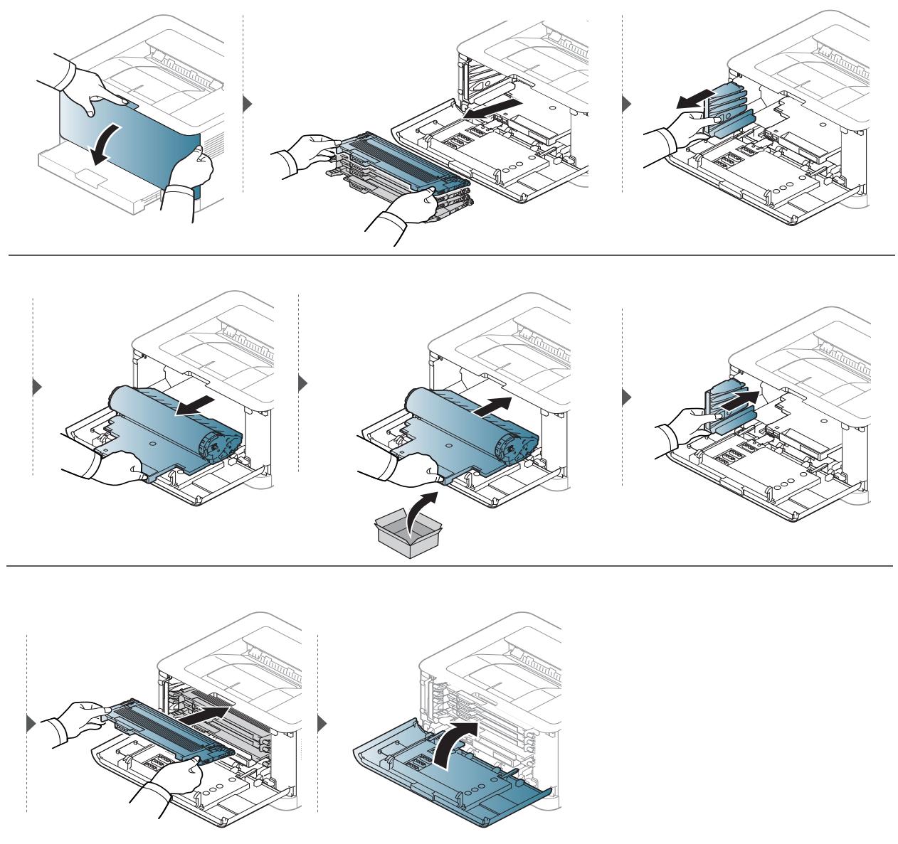HP COLOR 150NW - Remplacement du tambour d'imagerie - 4