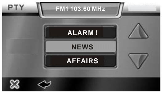 SCOTT DNX 450 GPS - Utilisation du PTY pour sélectionner une émission - 1