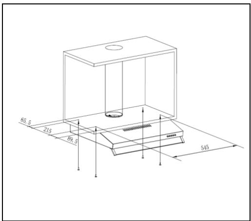 OCEANIC HC440S9 - Installation (fixation au-dessous d'un placard) - 1