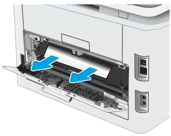 HP M183 FW - Élimination des bourrages papier dans le bac de sortie - 3