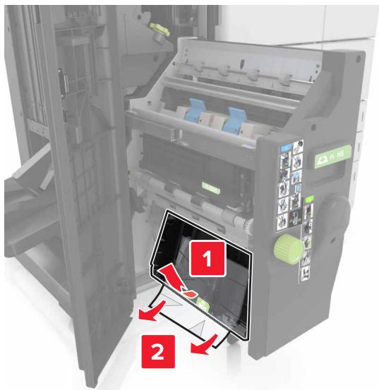 LEXMARK MX911DE  -  MX912DE - [x]-bourrage papier, ouvrez la porte H et faites pivoter le bouton HD6 dans le sens des aiguilles d'une montre. [426.xx-428.xx] Laisser papier ds récept. - 14