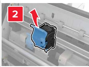 LEXMARK MX911DE  -  MX912DE - Remplacement de la cartouche d'agrafes dans l'unité de finition de livre - 3