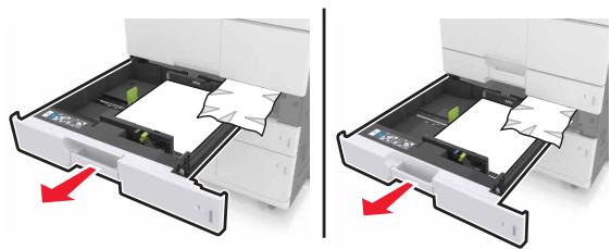 LEXMARK MX911DE  -  MX912DE - [2yy.xx] [x]-bourrage papier, faites glisser le tiroir de 3 000 feuilles, puis ouvrez la porte C. - 8