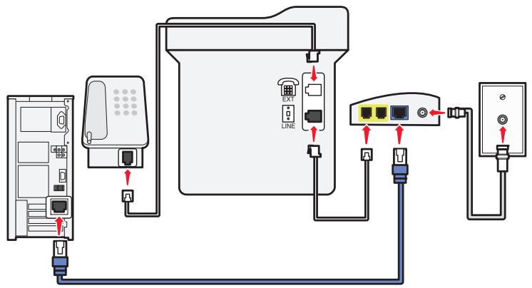 LEXMARK MX911DE  -  MX912DE - Configuration 1: L'imprimante est directement connectée à un modem cable - 2