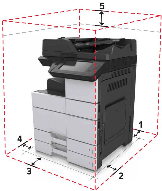 LEXMARK MX911DE  -  MX912DE - Sélection d'un emplacement pour l'imprimante - 2