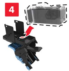 LEXMARK MX911DE  -  MX912DE - Remplacement de la cartouche d'agrafes dans l'unité de finition de livre - 7