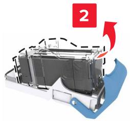 LEXMARK MX911DE  -  MX912DE - Remplacement de la cartouche d'agrafes dans l'unité de finition d'agrafage/perforation - 5