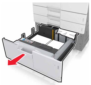 LEXMARK MX911DE  -  MX912DE - [24y.xx] [x]-bourrage papier, faites glisser le bac de 3 000 feuilles, puis ouvre la porte D. - 3