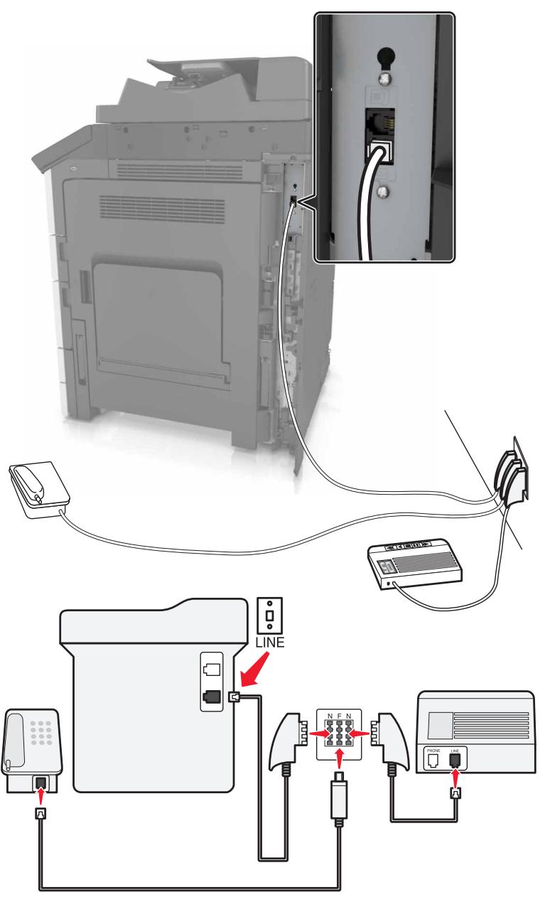 LEXMARK MX911DE  -  MX912DE - Connexion de l'imprimante à une prise murale en Allemagne - 1