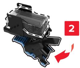 LEXMARK MX911DE  -  MX912DE - Remplacement de la cartouche d'agrafes dans l'unité de finition de livre - 6