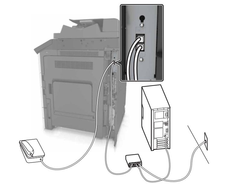 LEXMARK MX911DE  -  MX912DE - Configuration de la télécopie à l'aide d'un service téléphonique VoIP - 4