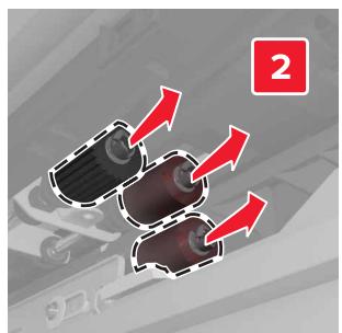 LEXMARK MX911DE  -  MX912DE - Repérez l'emplacement des rouleaux. - 3