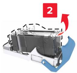 LEXMARK MX911DE  -  MX912DE - Remplacement de la cartouche d'agrafes dans l'unité de finition d'agrafage - 4