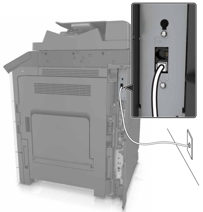 LEXMARK MX911DE  -  MX912DE - Configuration de la télécopie à l'aide d'une ligne téléphonique standard - 4