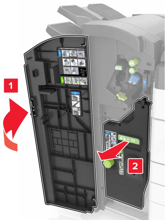 LEXMARK MX911DE  -  MX912DE - Remplacement de la cartouche d'agrafes dans l'unité de finition de livre - 1