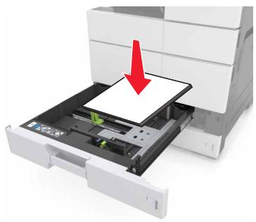 LEXMARK MX911DE  -  MX912DE - Chargez le papier correctement - 2