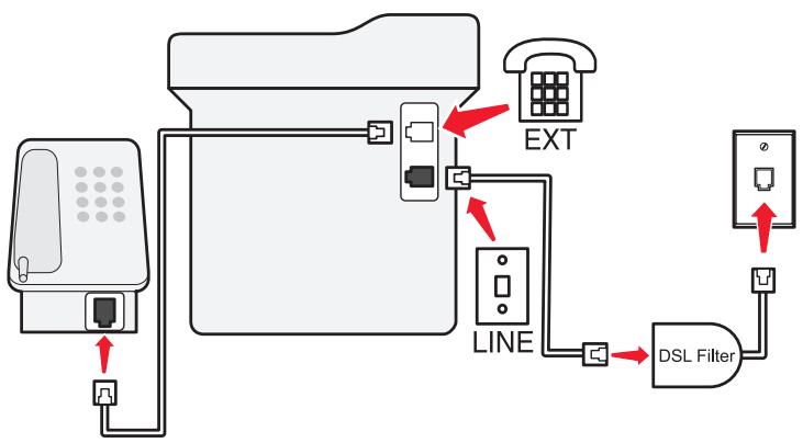 LEXMARK MX911DE  -  MX912DE - Configuration de la télécopie à l'aide d'une ligne DSL - 5