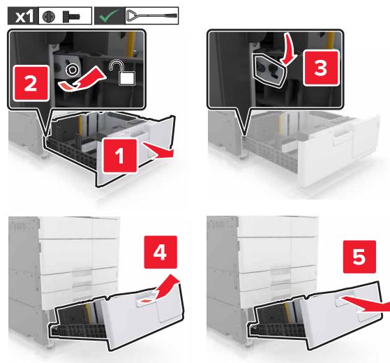 LEXMARK MX911DE  -  MX912DE - Remplacement des rouleaux séparateurs, de saisie et d'alimentation - 4