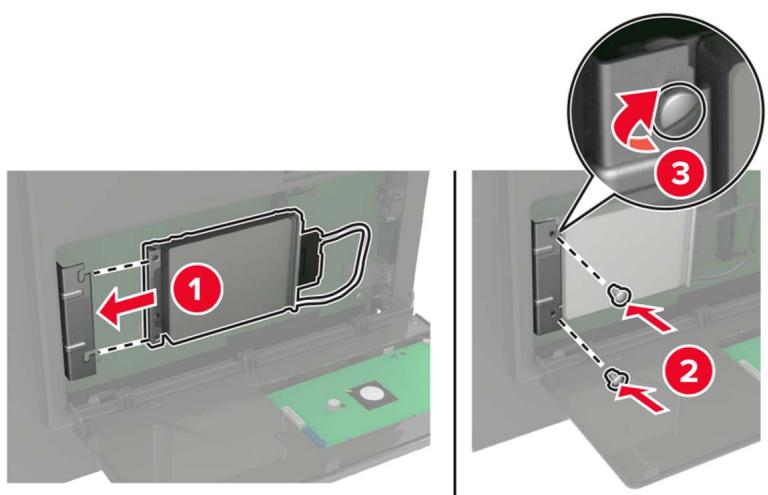 LEXMARK MX522ADHE - Installation d'un disque dur sur l'imprimante - 4