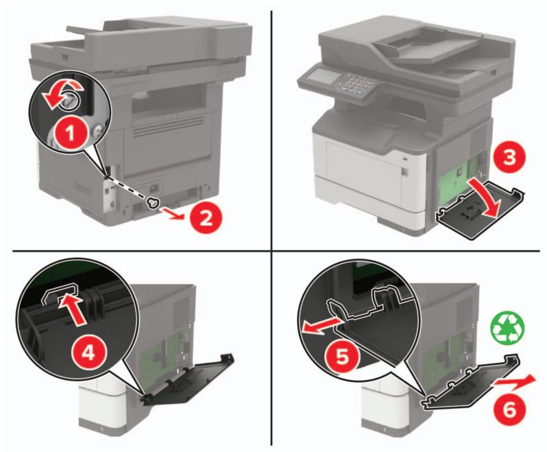 LEXMARK MX522ADHE - Installation d'un port de solutions internes - 5