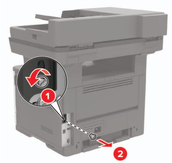 LEXMARK MX522ADHE - Installation d'une carte mémoire - 2