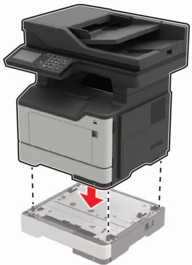 LEXMARK MX522ADHE - Installation des tiroirs en option - 3