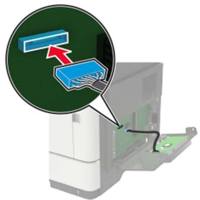 LEXMARK MS622DE - Connectez le kit ISP à l'imprimante. - 3