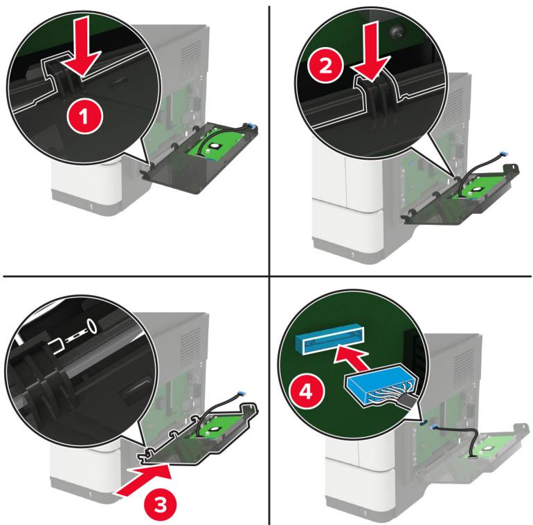 LEXMARK MS622DE - Connectez le kit ISP à l'imprimante. - 1